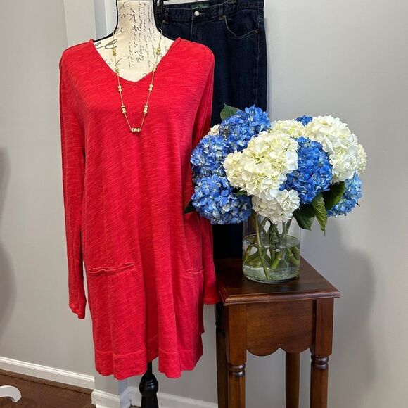 J. Jill Vibrant Red Knit Top - Picture 1 of 7